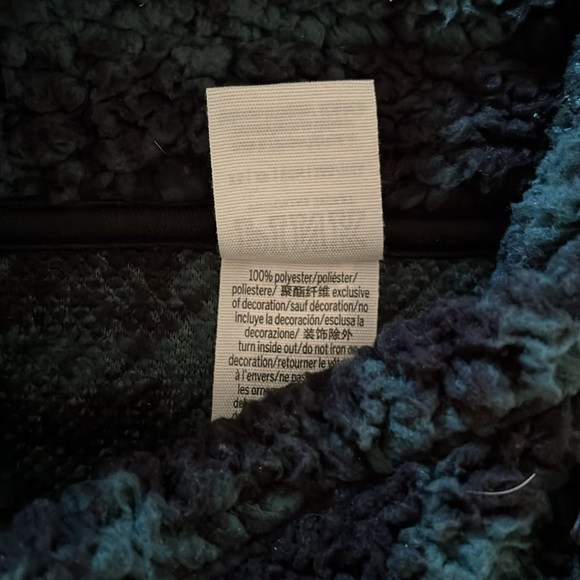 PINK Victoria’s Secret Green Plaid Cozy Plush Sherpa Pullover Hoodie XS Relaxed - Picture 10 of 10